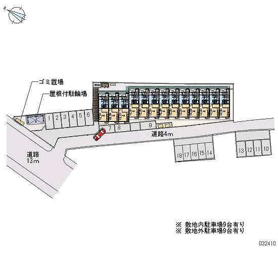 ★手数料０円★弘前市富野町　月極駐車場（LP）